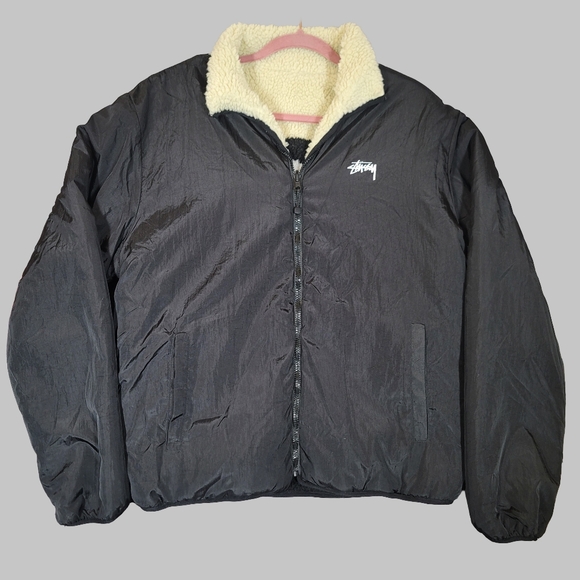 🖤 Stüssy Reversible Sherpa Jacket – Men’s XL